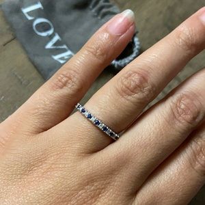 Vera wang diamond and sapphire diamond band.